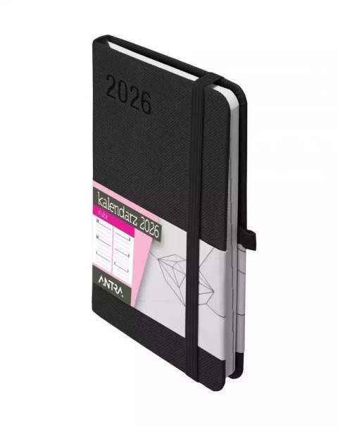 Kalendarz książkowy (terminarz) 2026 RUBI TDW A6 Antra (CZARNY)