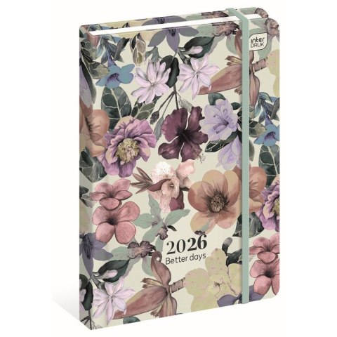 Kalendarz książkowy (terminarz) mat+uv FLOWERS B6 Interdruk (192 strony)