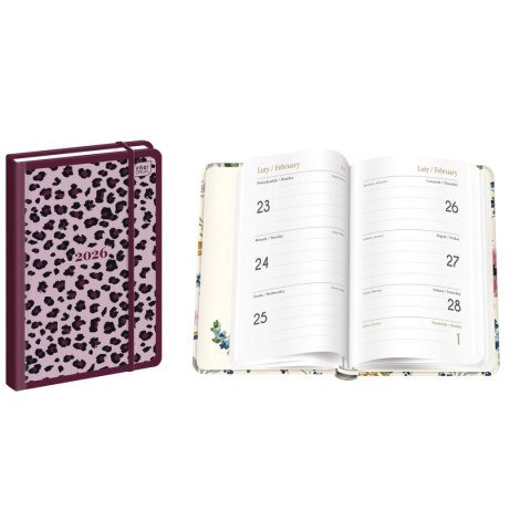 Kalendarz książkowy (terminarz) mat+uv PATTERN A6 Interdruk (192 strony)