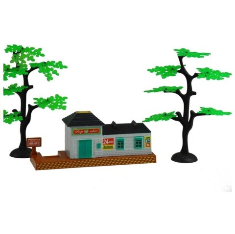 Kolejka z dymem światło + 4 wagony Lean (1017)