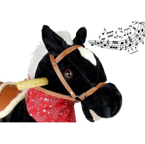 Koń na biegunach biało-czarny 74 cm Lean (2250)