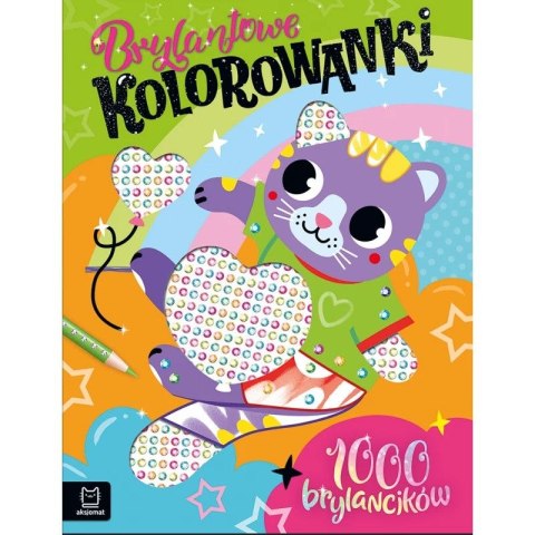Książka dla dzieci Brylantowe kolorowanki z kotkiem. 1000 brylancików Aksjomat