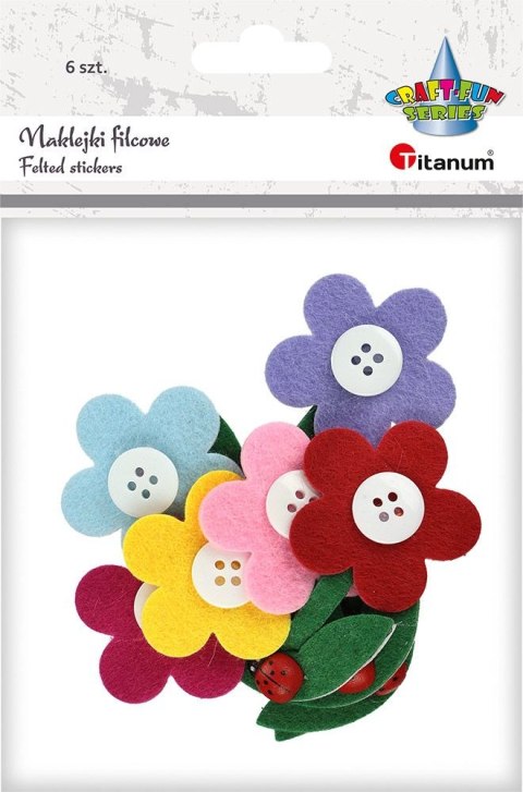 Naklejka (nalepka) Craft-Fun Series filcowe 3D kwiaty Titanum (M-03)