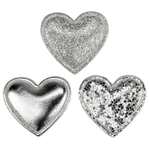 Ozdoba materiałowa Craft-Fun Series Srebrne serduszka Titanum (BJ25042704)