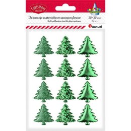 Ozdoba materiałowa Craft-Fun Series samoprzylepna Zielone choinki Titanum (BJ25042715)