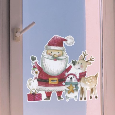 Ozdoba świąteczna Craft-Fun Series dekoracje elektrostatyczne XMAX Mikołaje Titanum (DIY-XM(592))