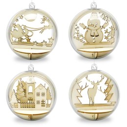 Ozdoba świąteczna Craft-Fun Series do złożenia Bombki akrylowe z widoczkami Titanum (DIY-XM(104))