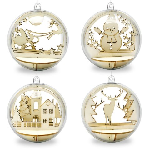 Ozdoba świąteczna Craft-Fun Series do złożenia Bombki akrylowe z widoczkami Titanum (DIY-XM(104))
