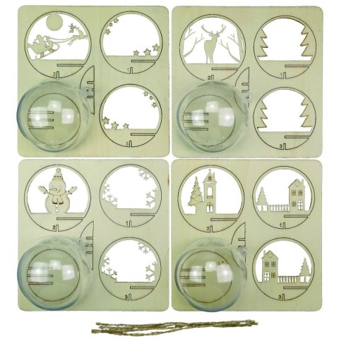 Ozdoba świąteczna Craft-Fun Series do złożenia Bombki akrylowe z widoczkami Titanum (DIY-XM(104))