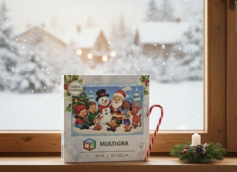 Puzzle Bałwanek i przyjaciele 90 el. Multigra (3001)