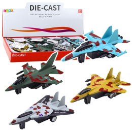 Samolot Myśliwiec Wojskowy Z Napędem Frykcyjnym Metalowy 11cm Mix Lean (24246)