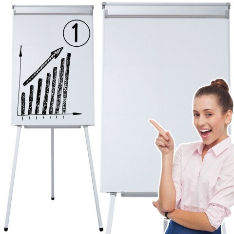Tablica magnetyczna Wielofunkcyjna Flipchart Na Trójnogu [mm:] 700x1000 Lean (20704)