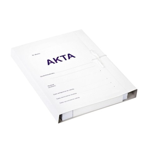 Teczka kartonowa wiązana akta studenta A4 biały 280g Bigo Teczka kartonowa wiązana akta studenta A4 biały 280g Bigo