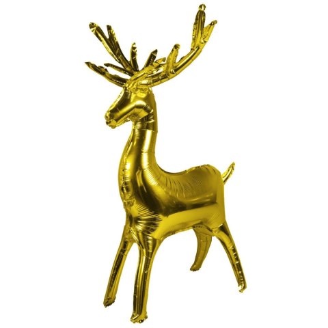 Balon foliowy złoty renifer stojący Arpex (BLF5876) Balon foliowy złoty renifer stojący Arpex (BLF5876)