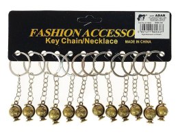 Brelok metalowy globus karta 12szt. Adar (624337)