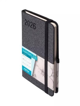 Kalendarz książkowy (terminarz) 2026 SAKURA TDW A6 Antra (CZARNY)