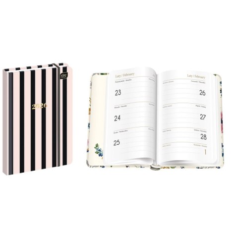 Kalendarz książkowy (terminarz) METALIC STRIPES A6 Interdruk (192 strony)