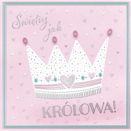 Kartka składana KARNET KW TŁ KRÓLOWA kw Henry (5907465666008)