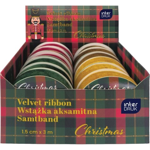 Kokarda aksamitna CHRISTMAS Interdruk (3m)