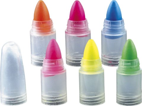 Kredki do malowania twarzy segmentowe fluo 6 kol. Titanum