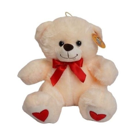 Pluszak miś kremowy z Czerwoną Kokardką [mm:] 280 Deef (04306)