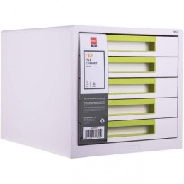 Pojemnik z szufladami 5 szuflad biało-zielony 5 szuflad Deli (EZ01053)