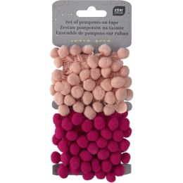 Pompony SATIN GOLD na taśmie Interdruk (2x1, 5m)