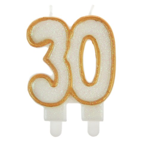 Świeczka urodzinowa cyferka 30 Arpex (DS7768)