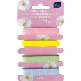 Taśma ozdobna pastel 4x1m Interdruk (bawełnianych)