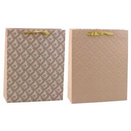 Torba prezentowa Z Tłoczeniem Jasno Beżowa [mm:] 320x260x 100 Lean (21604)