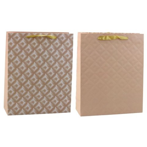 Torba prezentowa Z Tłoczeniem Jasno Beżowa [mm:] 320x260x 100 Lean (21604)