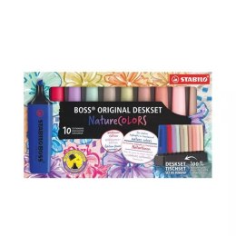 Zakreślacz BOSS nature COL 10PCS DESKSET 10 kol wkład mix 2-5mm Stabilo (7010-3-5)
