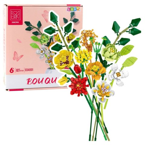 Klocki konstrukcyjne Dekoracyjny Bukiet Kwiaty Kolorowe 827 el. Lean (23709)
