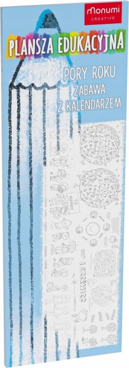 Kolorowanka Plansza edukacyjna. Pory Roku- Zabawa z Kalendarzem Monumi (3372)