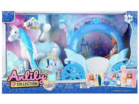 Lalka w karocy z chodzącym koniem na baterie [mm:] 290 Adar (624204)