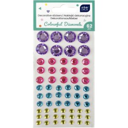 Naklejka (nalepka) Colourful Diamonds dekoracyjna Interdruk (62 szt)
