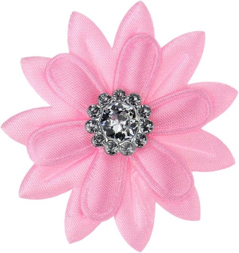 Ozdoba materiałowa Craft-Fun Series Kwiaty z kryształkiem samoprzylepne Titanum (BR230060)