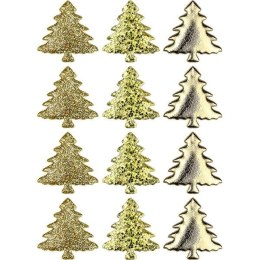 Ozdoba materiałowa Craft-Fun Series samoprzylepna Złote choinki Titanum (BJ25042715)