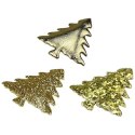 Ozdoba materiałowa Craft-Fun Series samoprzylepna Złote choinki Titanum (BJ25042715)