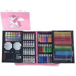 Zestaw kreatywny dla dzieci Duży Zestaw Artystyczny w Walizce 145 Elementów Jednorożec Lean (12849)