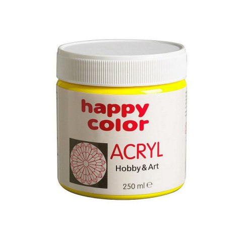 Farba akrylowa kolor: cytrynowy 250ml Happy Color (HA 7370 0250-12)
