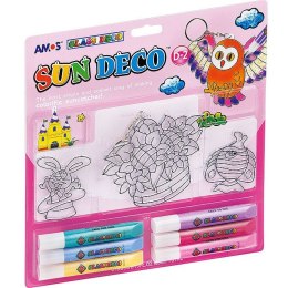 Farba do malowania na szkle z 3 witrażami 10,5ml 6 kolor. Amos