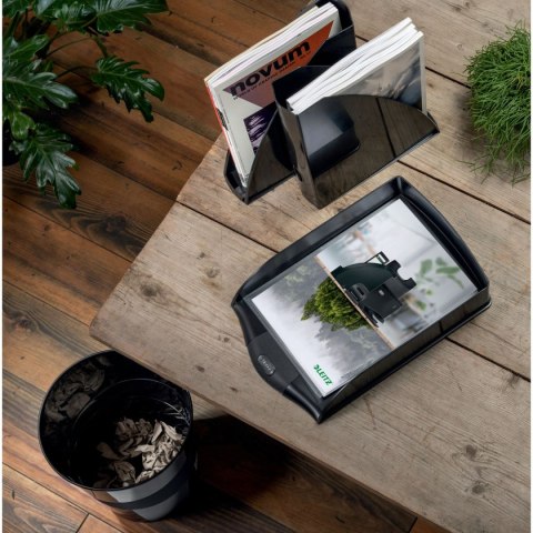 Kosz na śmieci Recycle plastik kolor: czarny 15L Leitz (53280095)