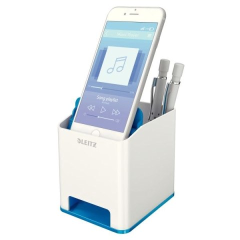 Pojemnik na długopisy WOW DUO niebieski polistyren PS Leitz (53631036)