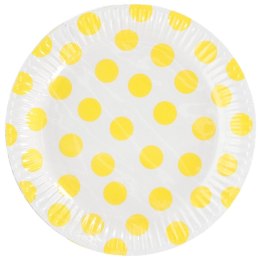 Talerz jednorazowy GROSZKI papier śr. 180mm 6 szt Godan (PF-TGZ7)