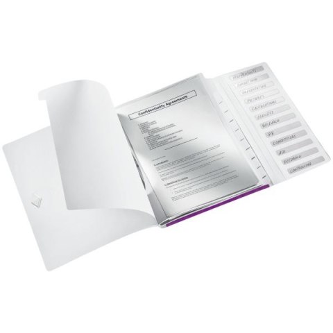 Teczka z przegródkami WOW A4 kolor: fioletowy 12 przegródek Leitz (46340062)