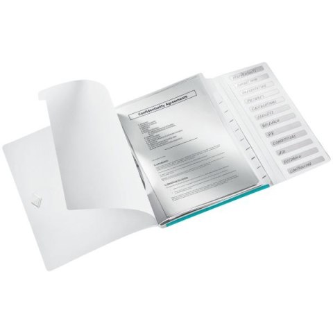 Teczka z przegródkami WOW A4 kolor: turkusowy 12 przegródek Leitz (46340051)