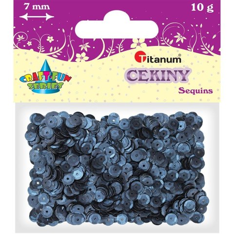 Cekiny Titanum Craft-Fun Series Okrągłe matowe czarne