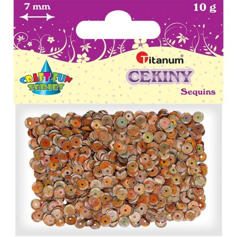 Cekiny Titanum Craft-Fun Series Okrągłe perłowe brązowe