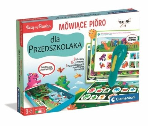 Gra edukacyjna Mówiące pióro przedszkolaka, 500 pytań Clementoni (50390)